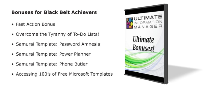 Bonuses for Black Belt Achievers