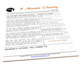 One Core Metric  - 5 Minute Clarity Worksheet - Samurai Innovation