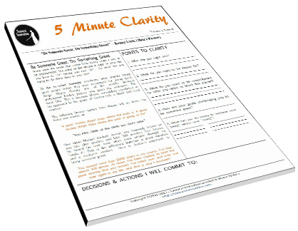 Open Your 5 Minute Clarity Worksheet