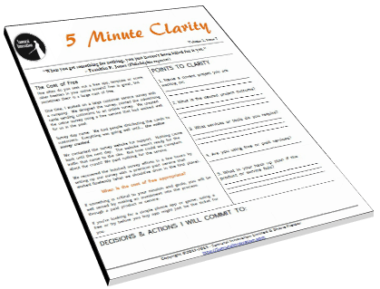 5 Minute Clarity-V2N7-Cost of Free-Samurai Innovation Open Your 5 Minute Cl