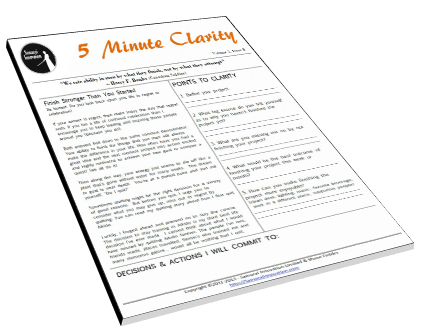 5 Minute Clarity - Finish Stronger Than You Started
